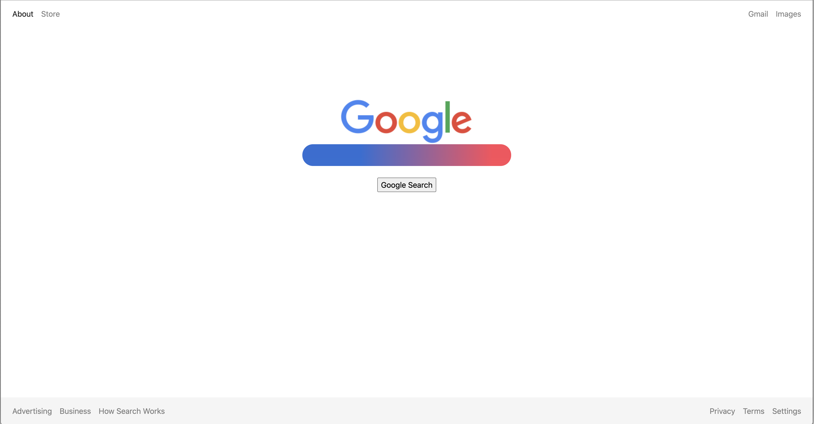 Cloned Google Home Page 